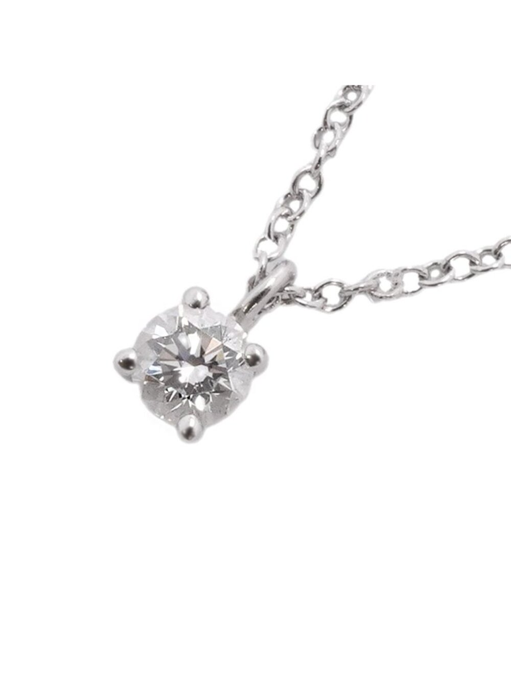Tiffany & Co Necklace Solitaire Platinum Diamond